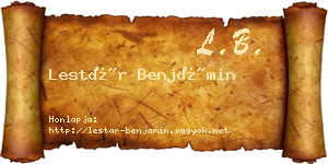 Lestár Benjámin névjegykártya