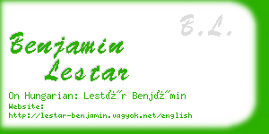 benjamin lestar business card
